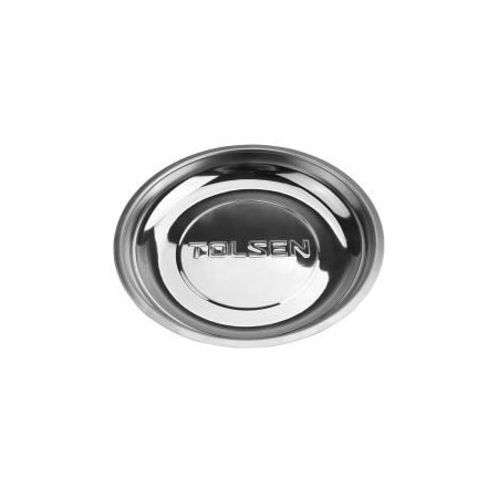 Tolsen Magnetic Parts Tray 6 Size: 150mm / 6, Stainless Steel, Rubber Covered Magnetic Base 66030